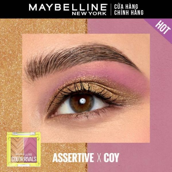 Bảng Phấn Mắt Maybelline 2 Màu Assertive x Coy 3g - Hình ảnh 3