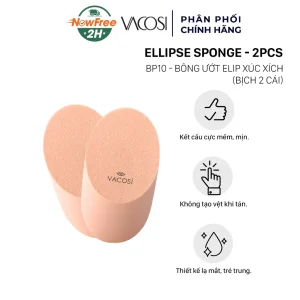 Bông Phấn Ướt Vacosi Elip Xúc Xích (Bịch 2 Cái) Ellipse Sponge