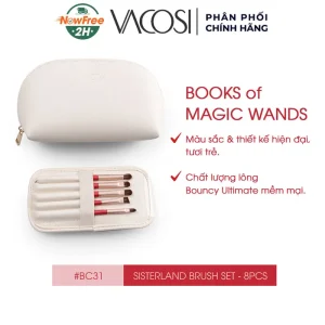 Bộ Cọ Trang Điểm Vacosi 8 Cây Kèm Ví Đựng - BC31