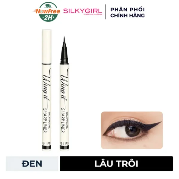 Bút Kẻ Mắt Nước Silkygirl Lâu Trôi 0.5g Wing It Sharp Eyeliner
