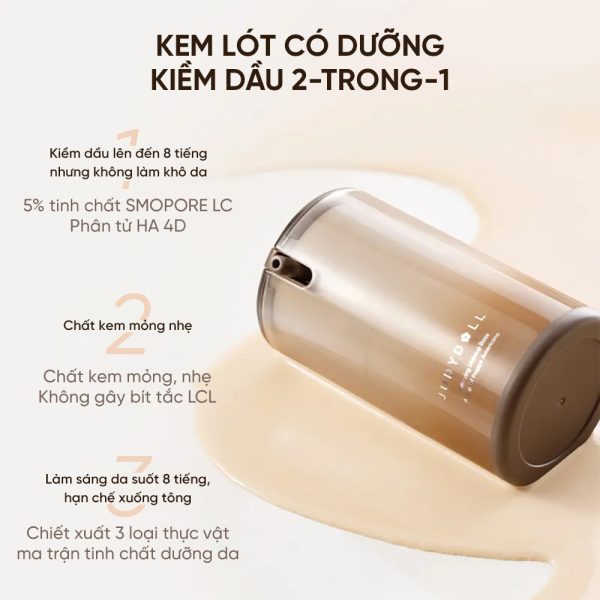 Kem Lót Judydoll Kiềm Dầu, Mỏng Nhẹ, Bền Màu 30g - Hình ảnh 4