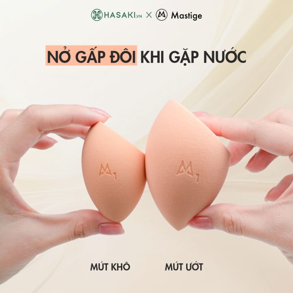 Mút Trang Điểm Mastige Kháng Khuẩn (1 Cái) Antibacterial Sponge - Hình ảnh 2